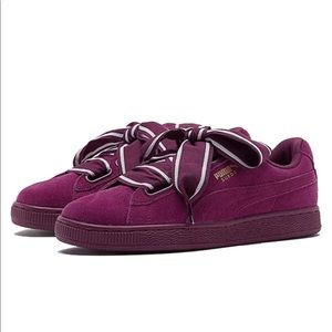 Puma Suede Heart Satin Sneakers